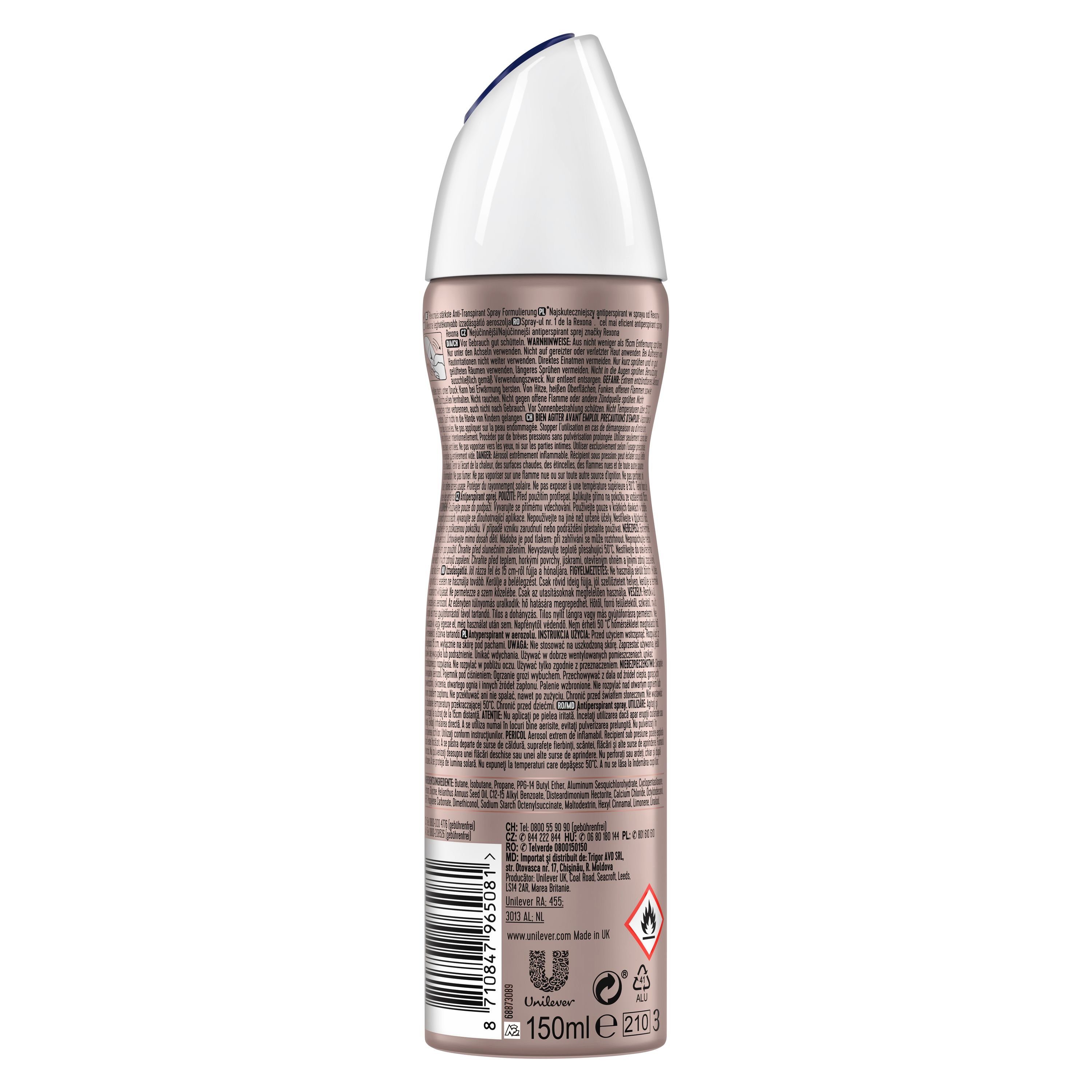 Deo-Set Protection Rexona 150ml 6x Maximum Anti-Transpirant Spray Fresh