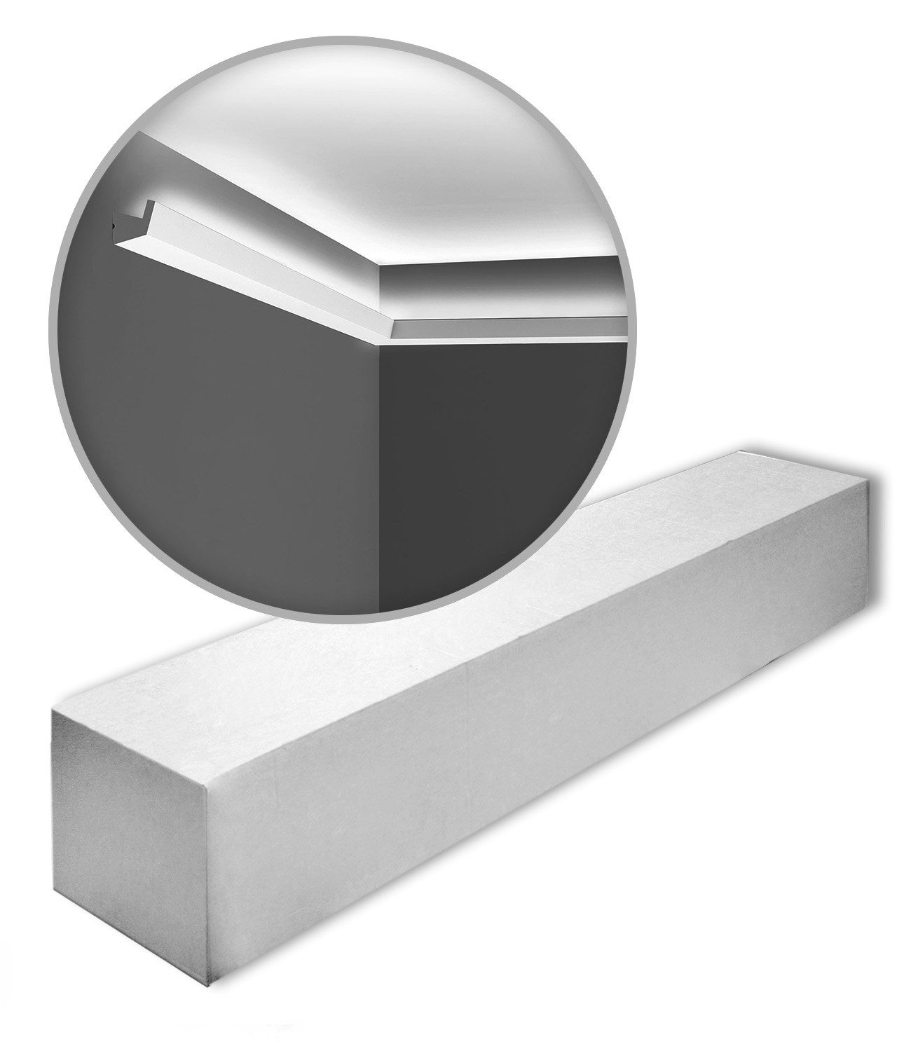 Orac Decor Deckenleiste CX189-box Eckleisten 1 Karton SET mit 25 Zierleisten 50 m, kleben, Duropolymer®, 25-St., 1 x Karton SET, 1 Karton SET mit 25 Leisten Eckleisten Stuckleisten 50 m