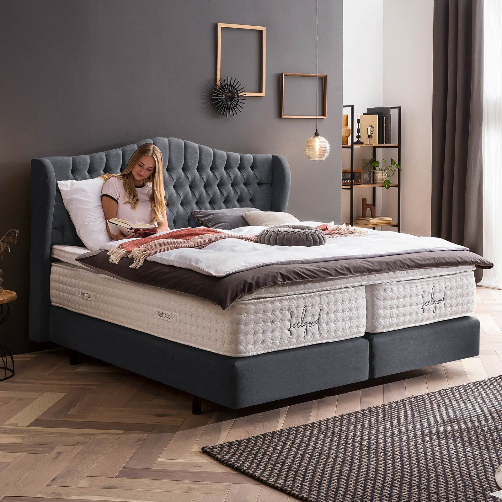 Anthrazit Boxspringbetten 200x200 online kaufen | OTTO