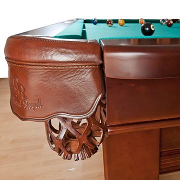 Billiard-Royal Billardtisch Magdalena 8 ft., (Hochwertige und massive Ausführung in beliebter Billiard-Royal® Qualität), 3-tig Naturschieferplatte, Echtleder Auffangtaschen, Bandengummi K55