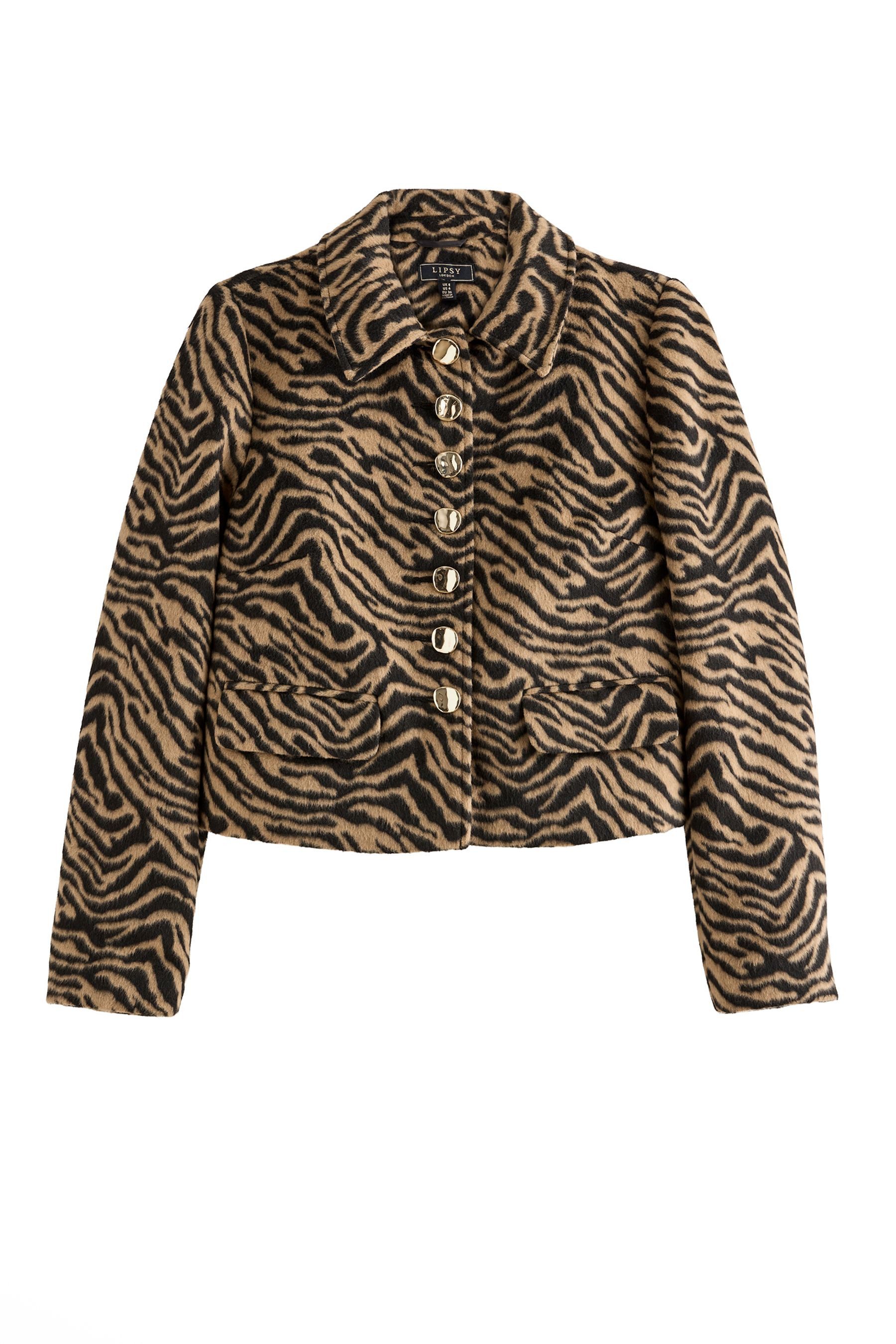 LIPSY Jackenblazer Lipsy Jacke mit Kragen und Print (1-tlg)