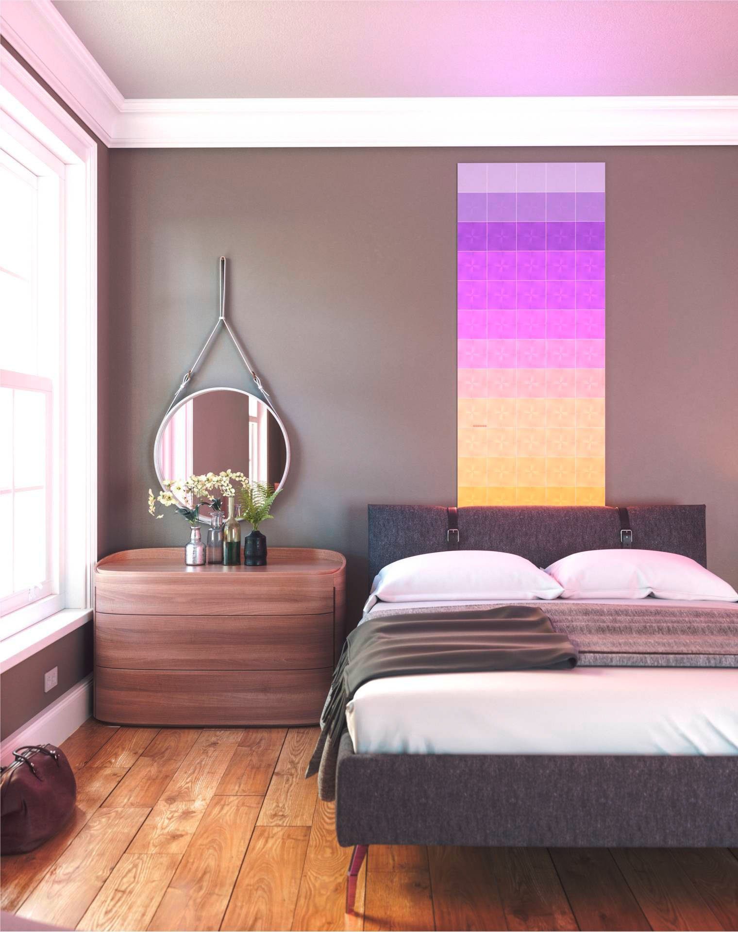 fest Farbwechsler Canvas, LED Panel integriert, nanoleaf Dimmfunktion, LED