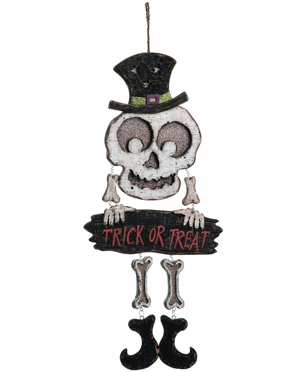 Hängedekoration Spooky Skelett Halloween Trick or Treat Holz Dekos