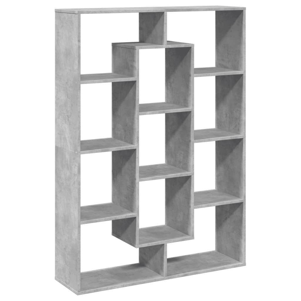 vidaXL Bücherregal NA Bücherregal Betongrau 102x29x143 cm Spanplatte
