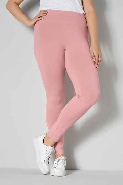 Janet & Joyce Lederimitathose Leggins Skinny Fit Elastikbund