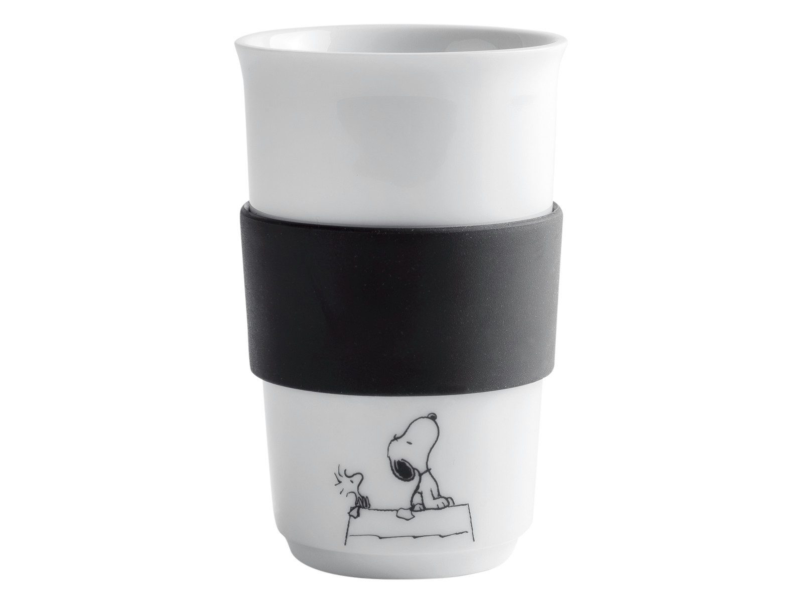 KAHLA Becher Peanuts Look-out Becher + Trinkdeckel + Banderole 0,4l, Porzellan