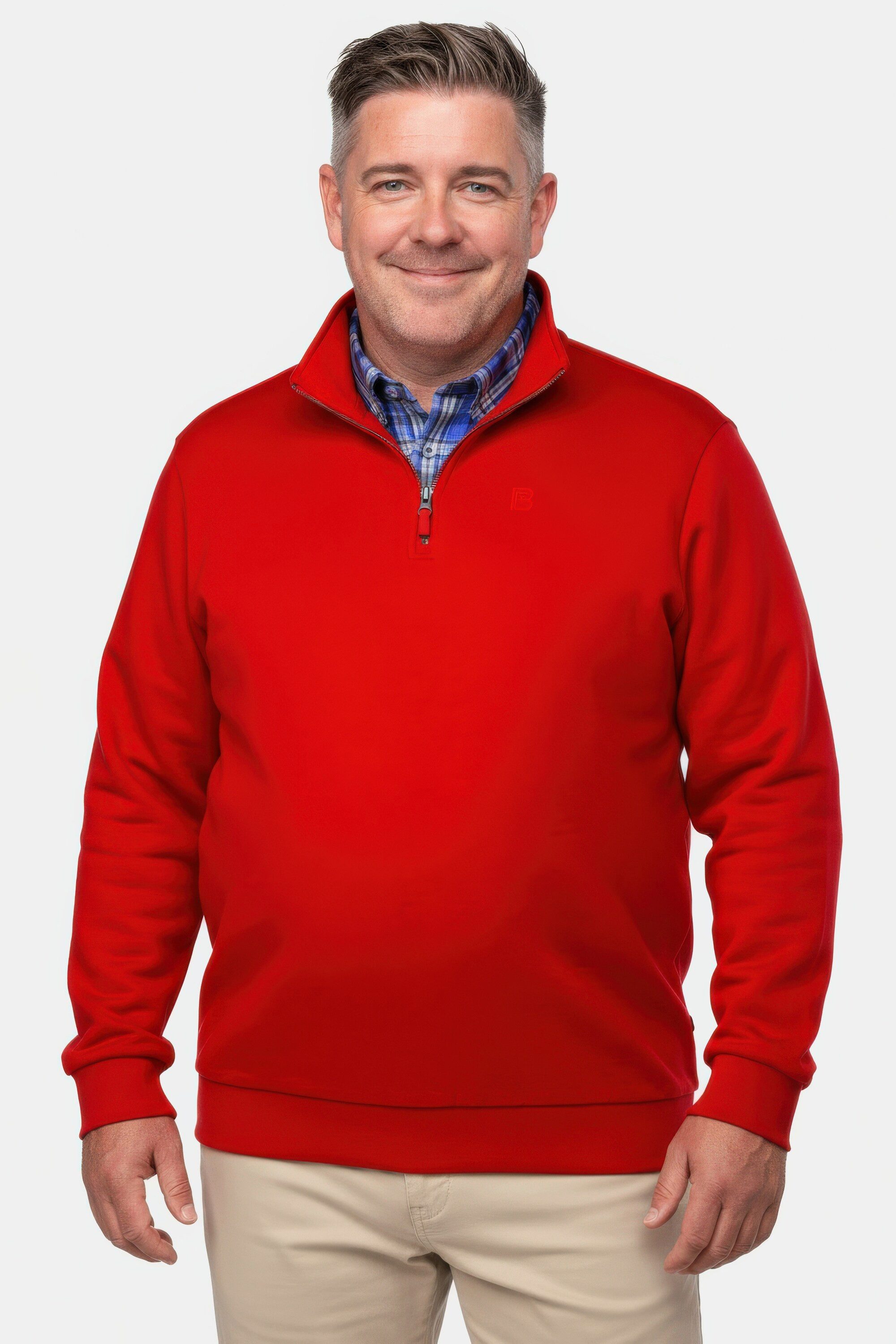 Boston Park Sweatshirt Boston Park Troyer Sweat Stehkragen mit Zipper günstig online kaufen