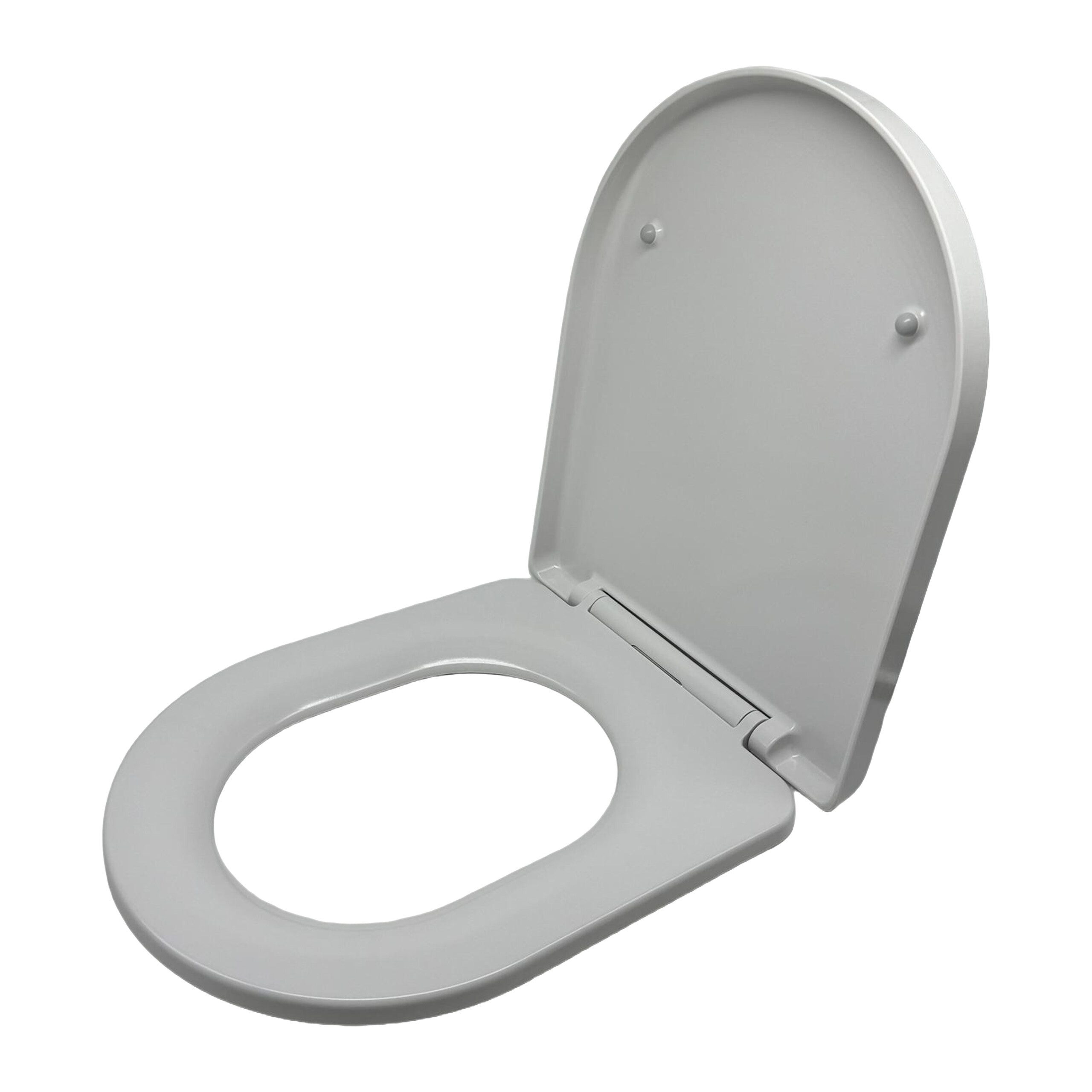 relaxdays WC-Sitz Toilettendeckel mit Absenkautomatik, weiß