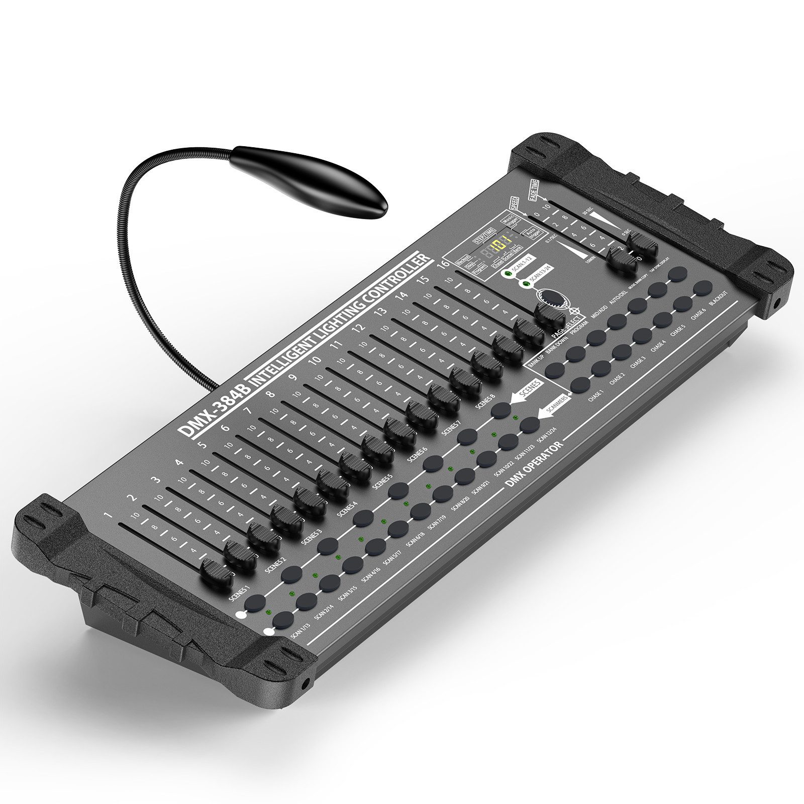 ZonQoonz DJ Controller 384-Kanal-DJ-Controller, DMX-Lichtsteuerung, Bühnenbeleuchtungskonsole