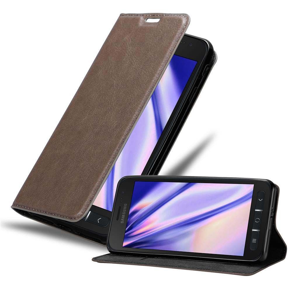 Cadorabo Handyhülle für Samsung Galaxy XCover 4 / XCover 4s Hülle Samsung Galaxy XCover 4 / XCover 4s, Hülle Schutzhülle mit Standfunktion, Magnetverschluss und Kartenfach