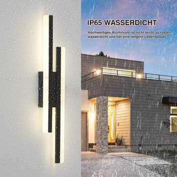 WILGOON Wandleuchte LED Wandlampe, 16W 18W Dimmbare LED Wandleuchte Modern Innen 3 Farben, LED fest integriert, Warmweiß, Kaltweiß, Tageslichtweiß, 3000-6000K Innen, für Schlafzimmer, Arbeitszimmer, Flur