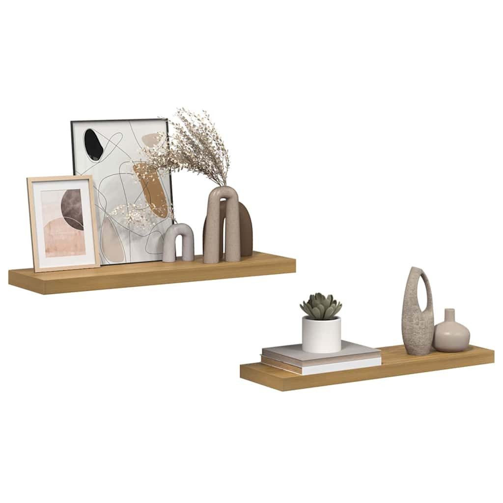 vidaXL Regal Wandregal 2 pcs Braun 90 x 23,5 x 4 cm Holzwerkstoff, 2-tlg. günstig online kaufen
