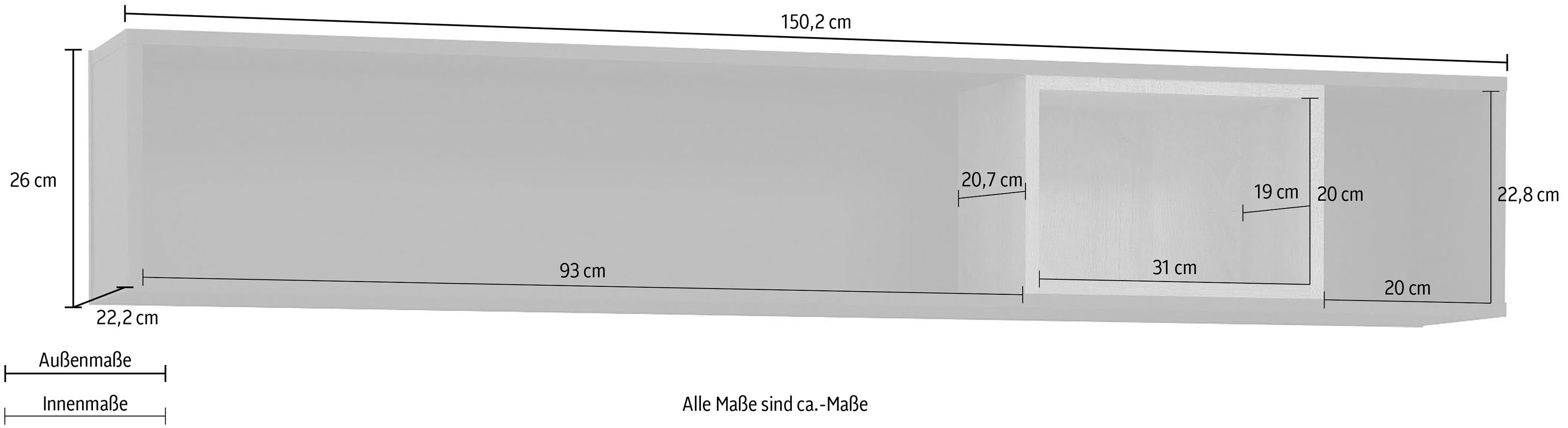 150 Breite Forte Wandboard, cm Möbel FORTE