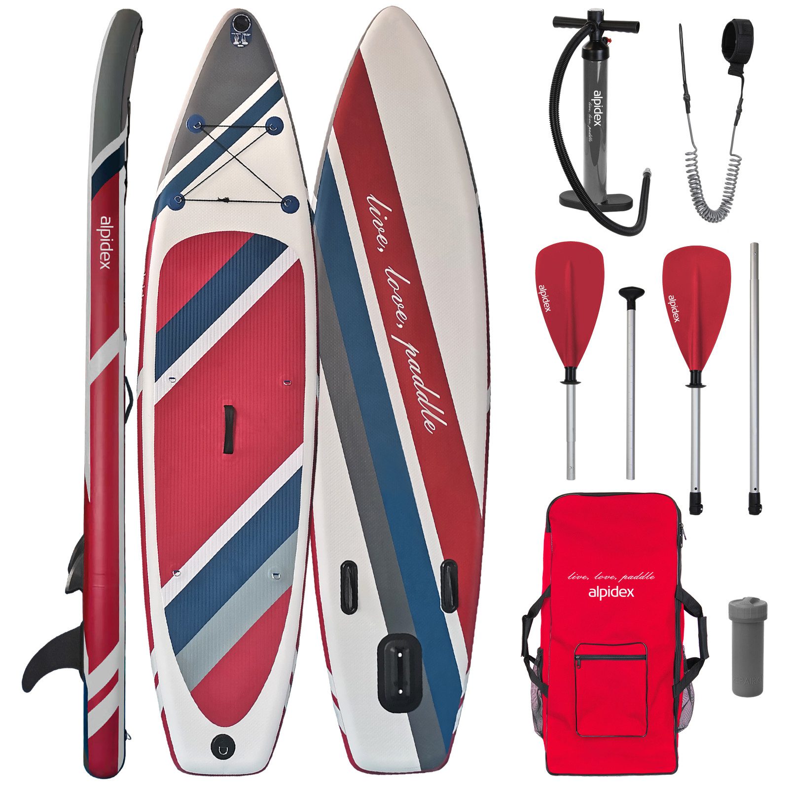 ALPIDEX SUP-Board ALPIDEX Stand Up Paddle Set SUP 320 Komplett Set belastbar bis 200 kg