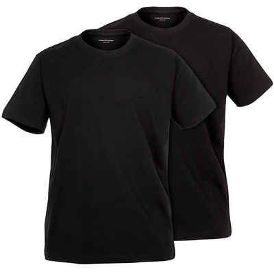 CASAMODA Rundhalsshirt Große Größen Herren Doppelpack T-Shirts schwarz CasaModa