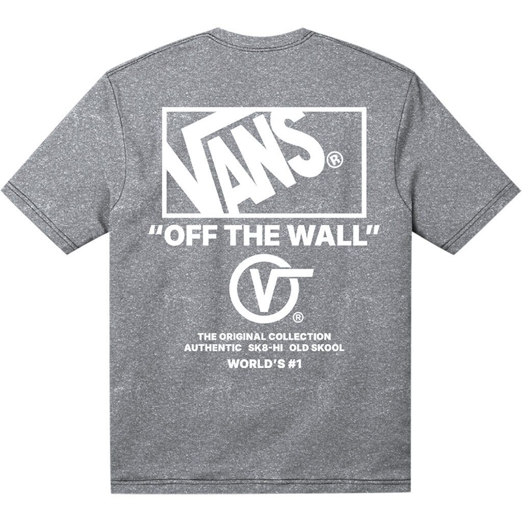 Vans T-Shirt Stacked Hi SS Tee für Erwachsene, mit Kurzarm, aus Baumwolle, normale Länge