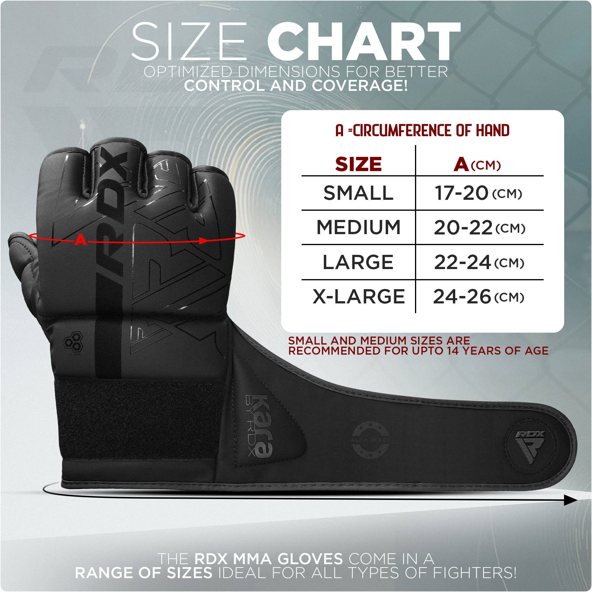 RDX Sports MMA-Handschuhe RDX MMA Handschuhe, MMA gloves Training, Sparring Grappling