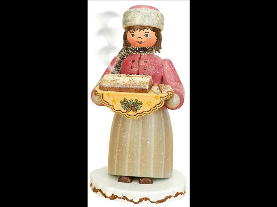 Hubrig Volkskunst Zschorlau Erzgebirge Фигурка курильщик Hubrig Räuchermann / Räucherfrau Stollenmädchen, (1 St), Handarbeit aus dem Erzgebirge