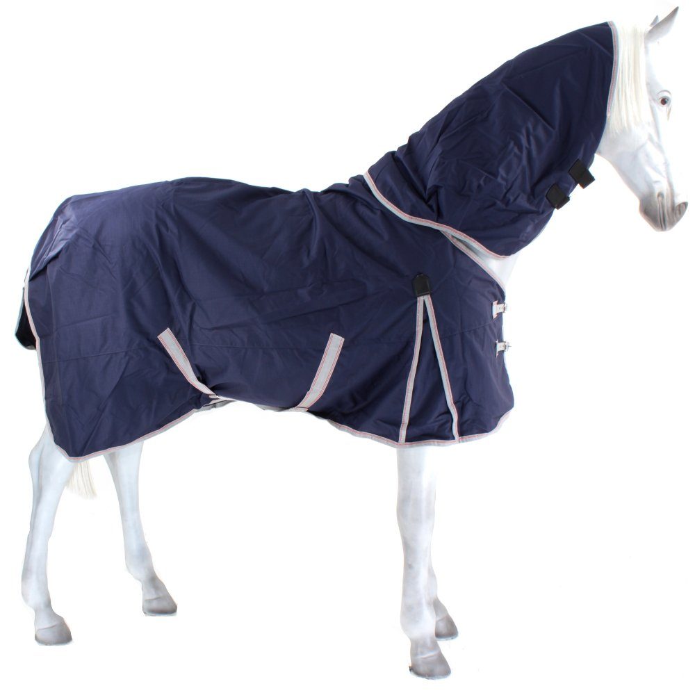 WeatherBeeta Pferde-Regendecke Weatherbeeta Comfitec Essential Detach-A-Neck Lite Plus 50g - navy/silver/red