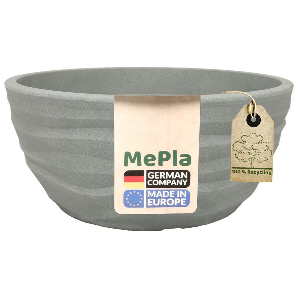 Heimwerkercenter Pflanzschale MePla Pflanzschale Carrara ø38 cm, Grau, frostfester Kunstoff