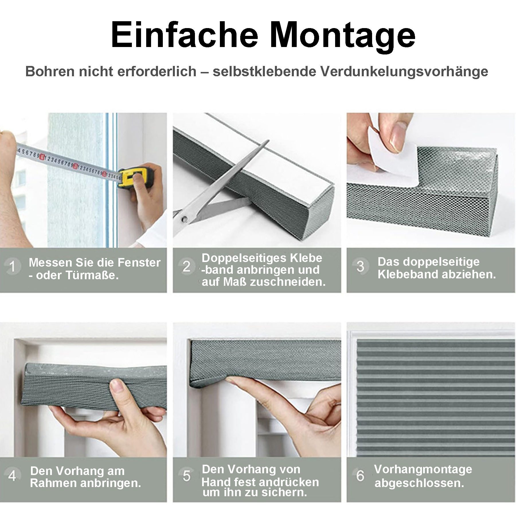 Mutig Plissee Fenster Plissee ohne Bohren,2 St. 60x150 cm mit Klettverschluss,Clips, Thermo Plisseerollo Innen,auf den Fensterrahmen,Sichtschutz, Klettverschluss anbringen, Sonnenschutz, pflegeleicht & lichtbeständig für Fenster & Tür