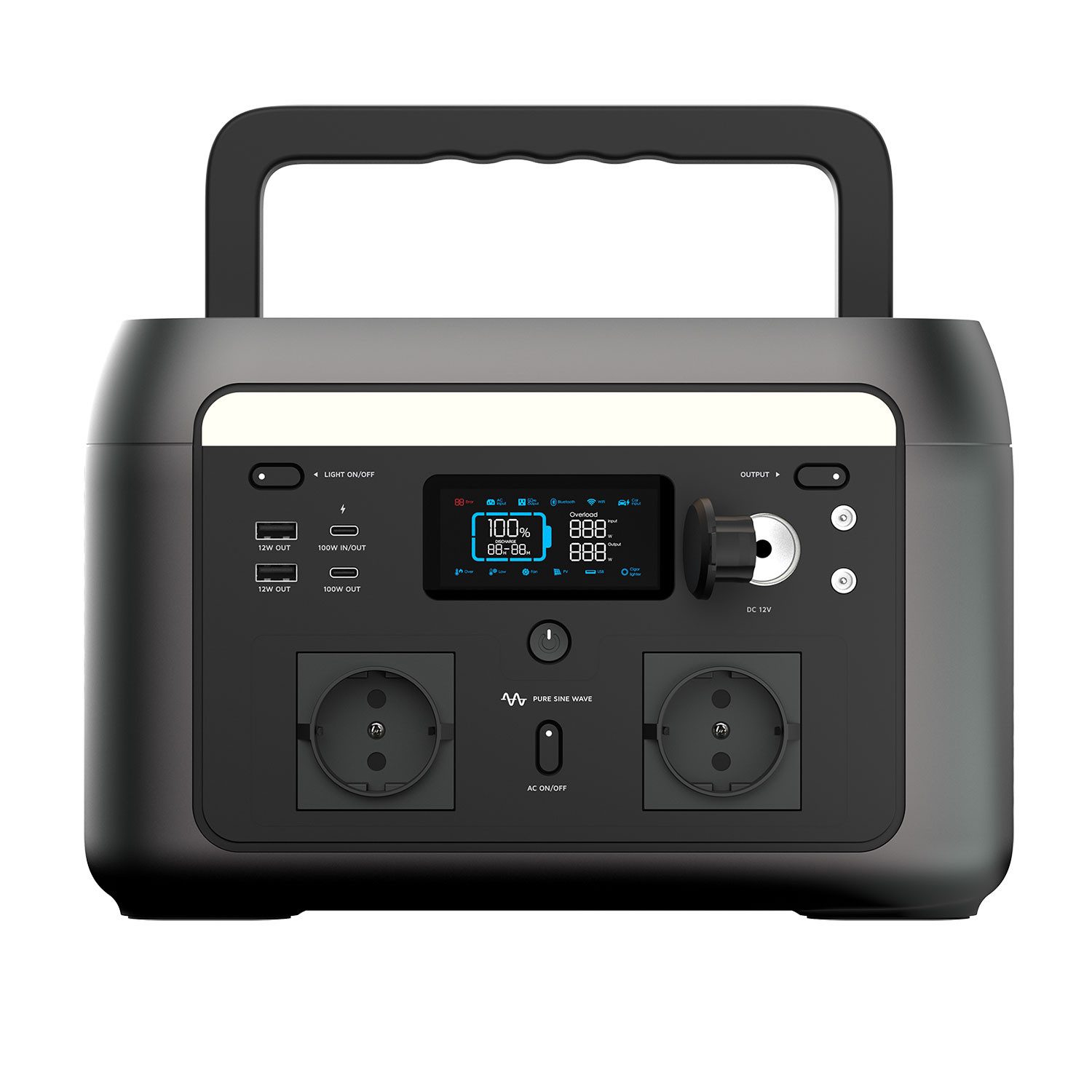 Xtorm Smart Power Station 600W Powerstation (Ausgangsspannung je nach Port: AC 230 V, USB 5–20 V (USB-C PD), 12 V DC Autoausgang V, 1 St), Leistungsstarke Ausgänge für alle Ihre Geräte