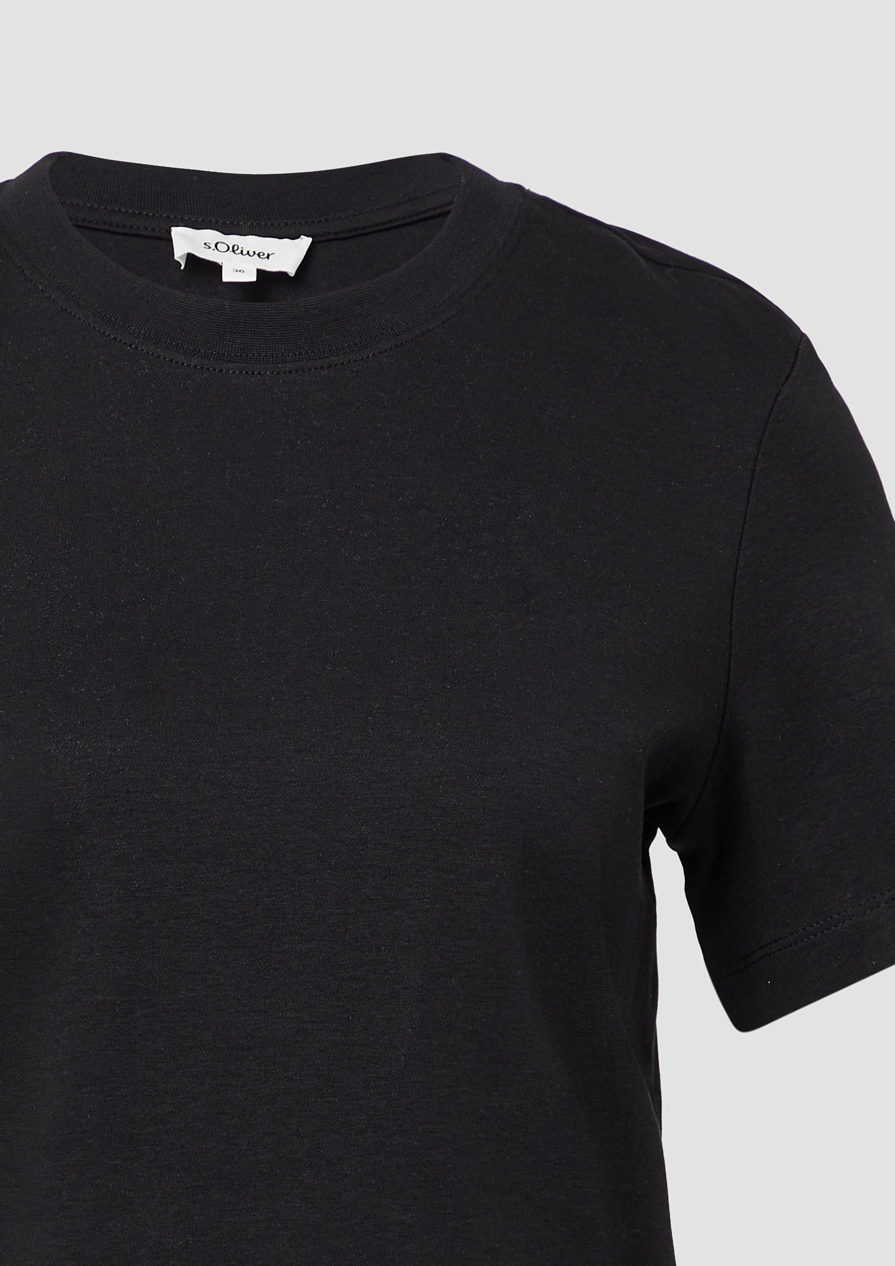 s.Oliver Kurzarmshirt Verkürztes T-Shirt aus Interlockjersey günstig online kaufen