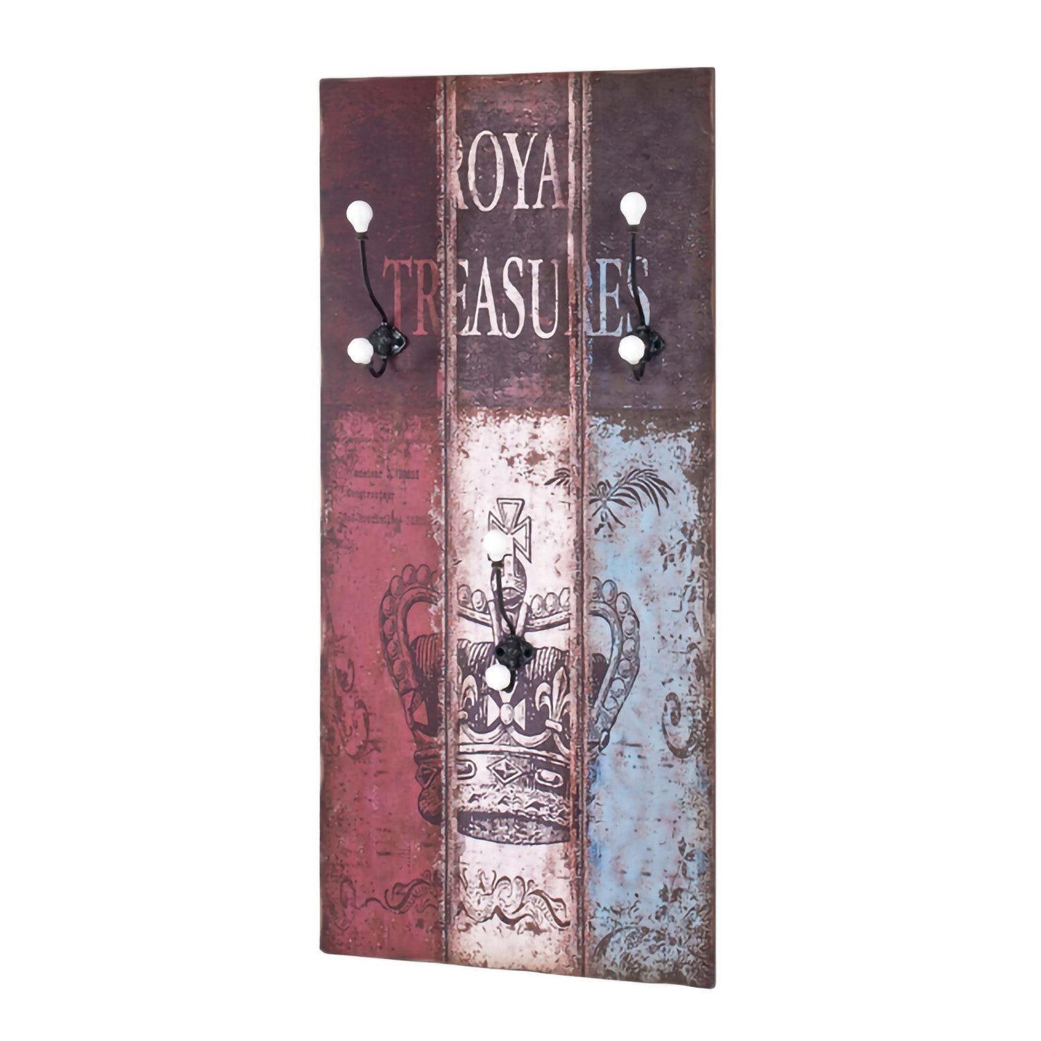 HAKU Wandgarderobe HAKU Möbel Wandgarderobe - braun-schwarz - H. 100cm x B. 45cm (1 Stück)