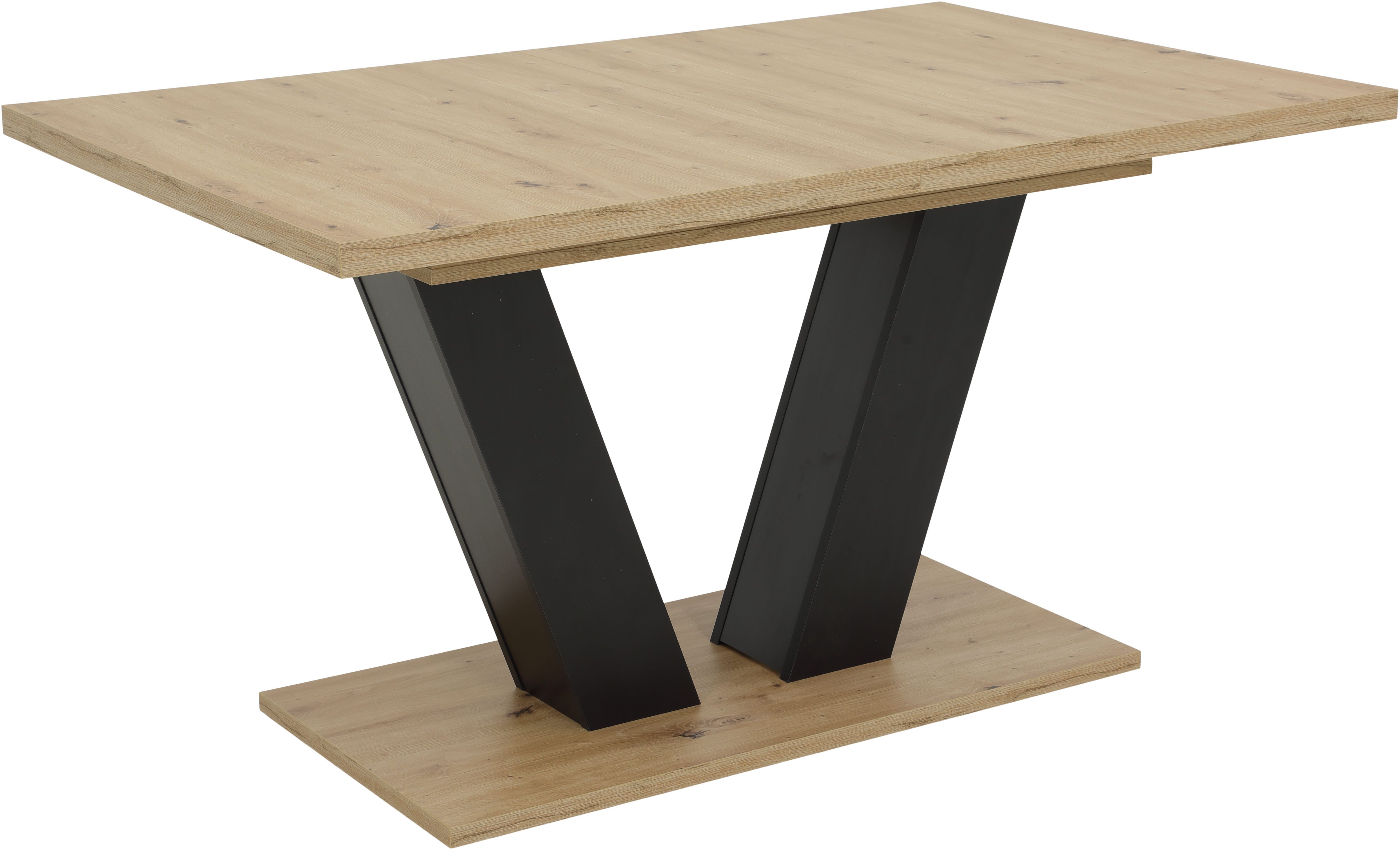 HELA Säulen-Esstisch HAMM (1-St), ausziehbar,ABS-Kante,Melamin,Synchronausz günstig online kaufen