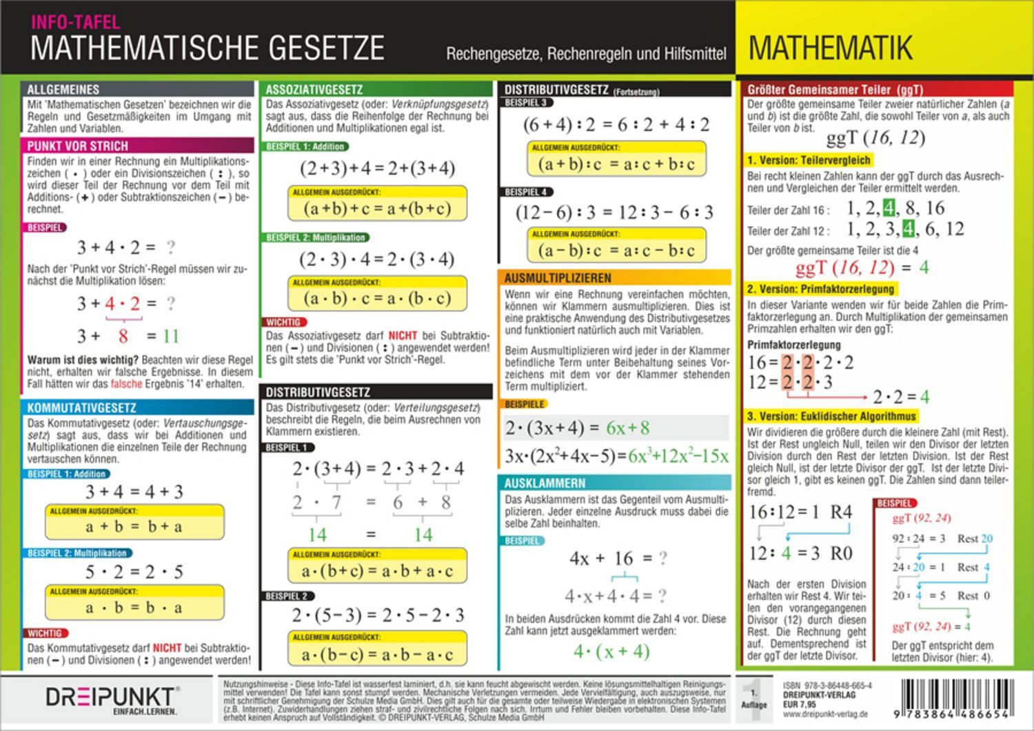 Mathematische Gesetze Rechengesetze, Rechenregeln und Hilfsmittel / Schulze Media GmbH