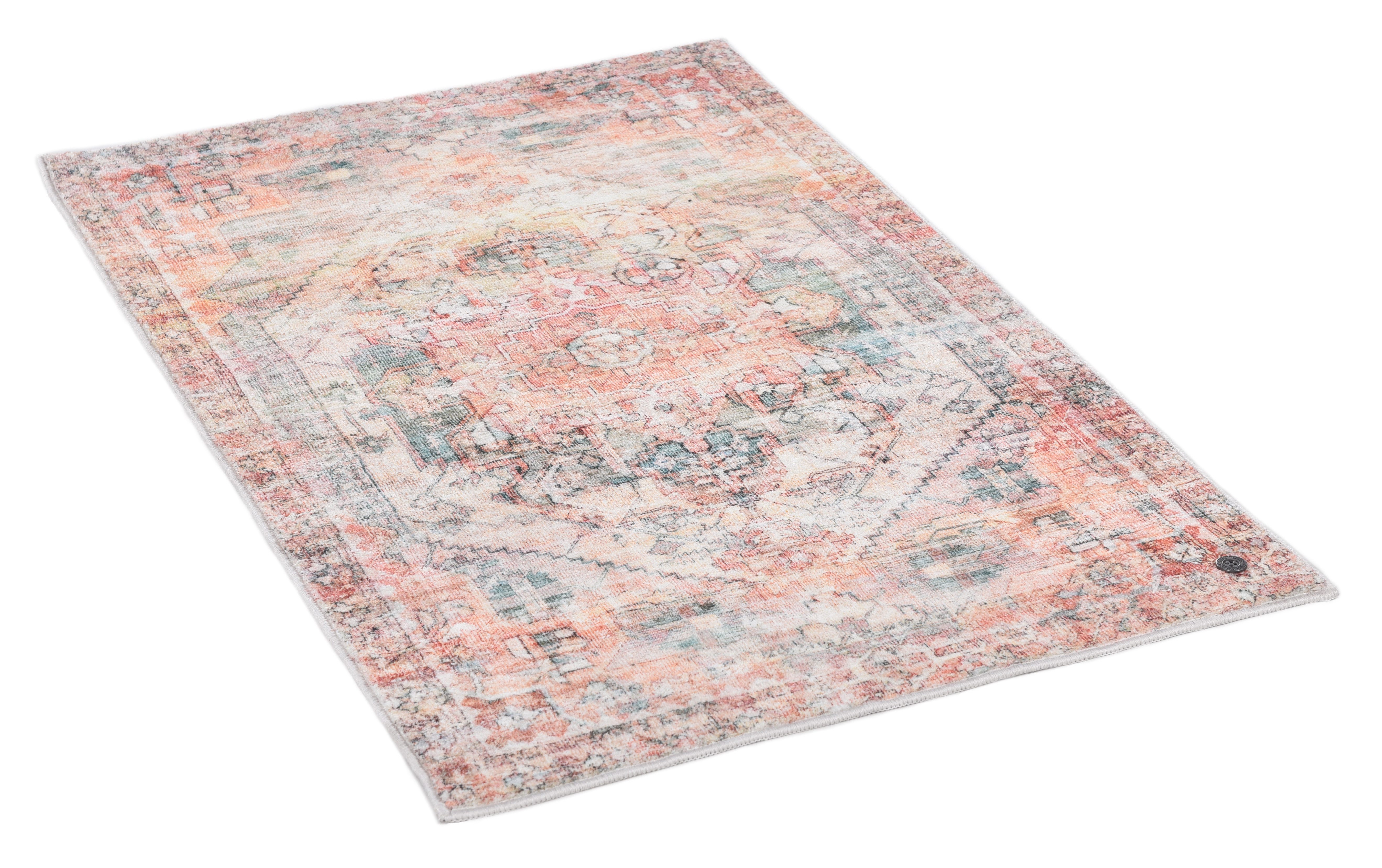 TOM TAILOR HOME Badematte Oriental Bath THREE, Höhe 7 mm, rutschhemmend beschichtet, strapazierfähig, fußbodenheizungsgeeignet, Polyester, rechteckig, Badteppich, Orient-Optik, Vintage Design, waschbar