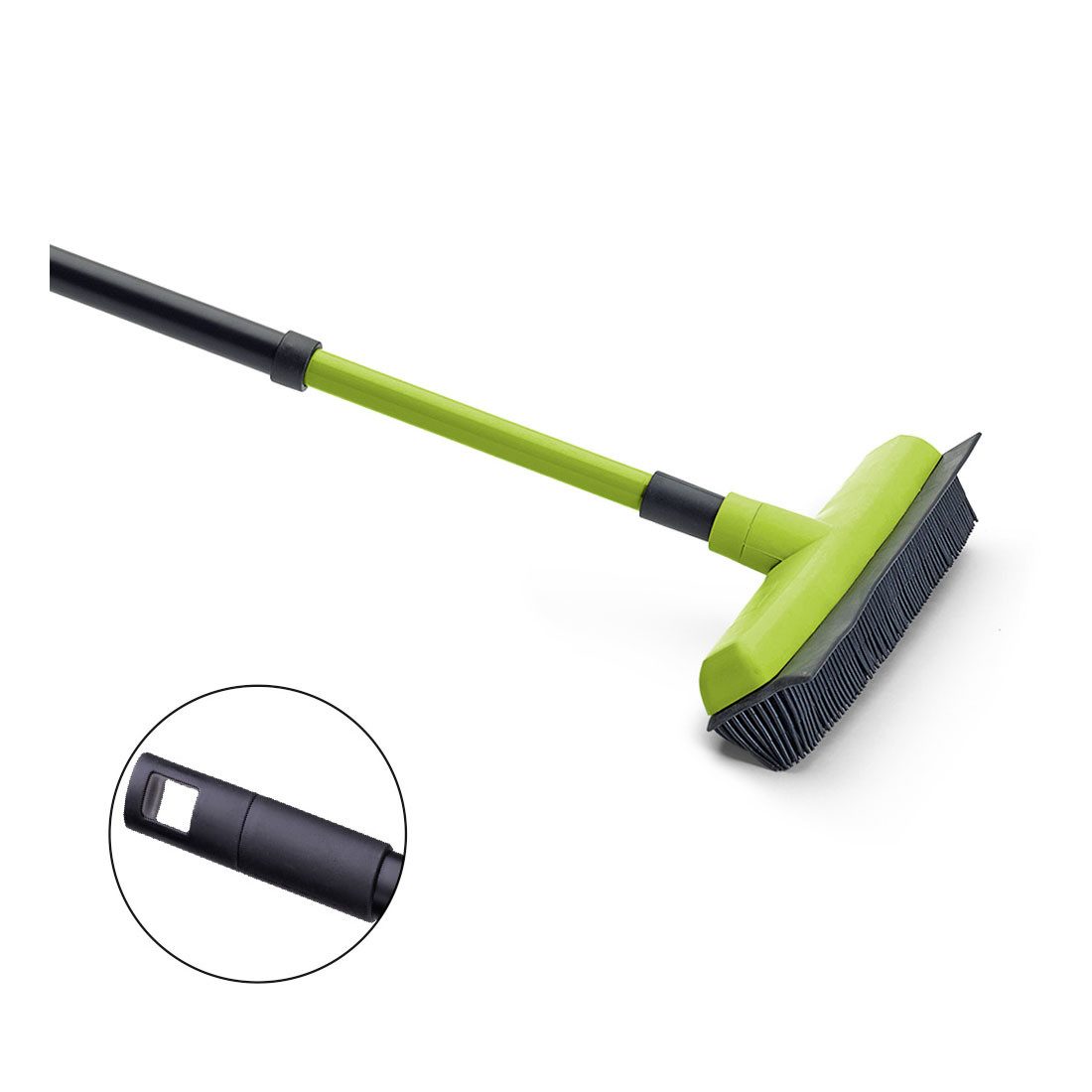 Nölle Staubbesen Gummibesen mit Teleskopstiel (Reinigungsset, 1-St., Gummibesen, Teleskopstiel), Gummibürste Teleskopbesen Abzieher Kehrbesen Reinigungsbesen