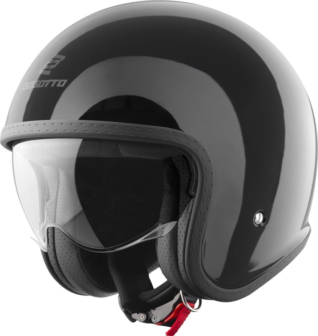 Bogotto Motorradhelm H589 Solid Jethelm, Herausnehmbares Innenfutter,integriertes Sonnenvisier