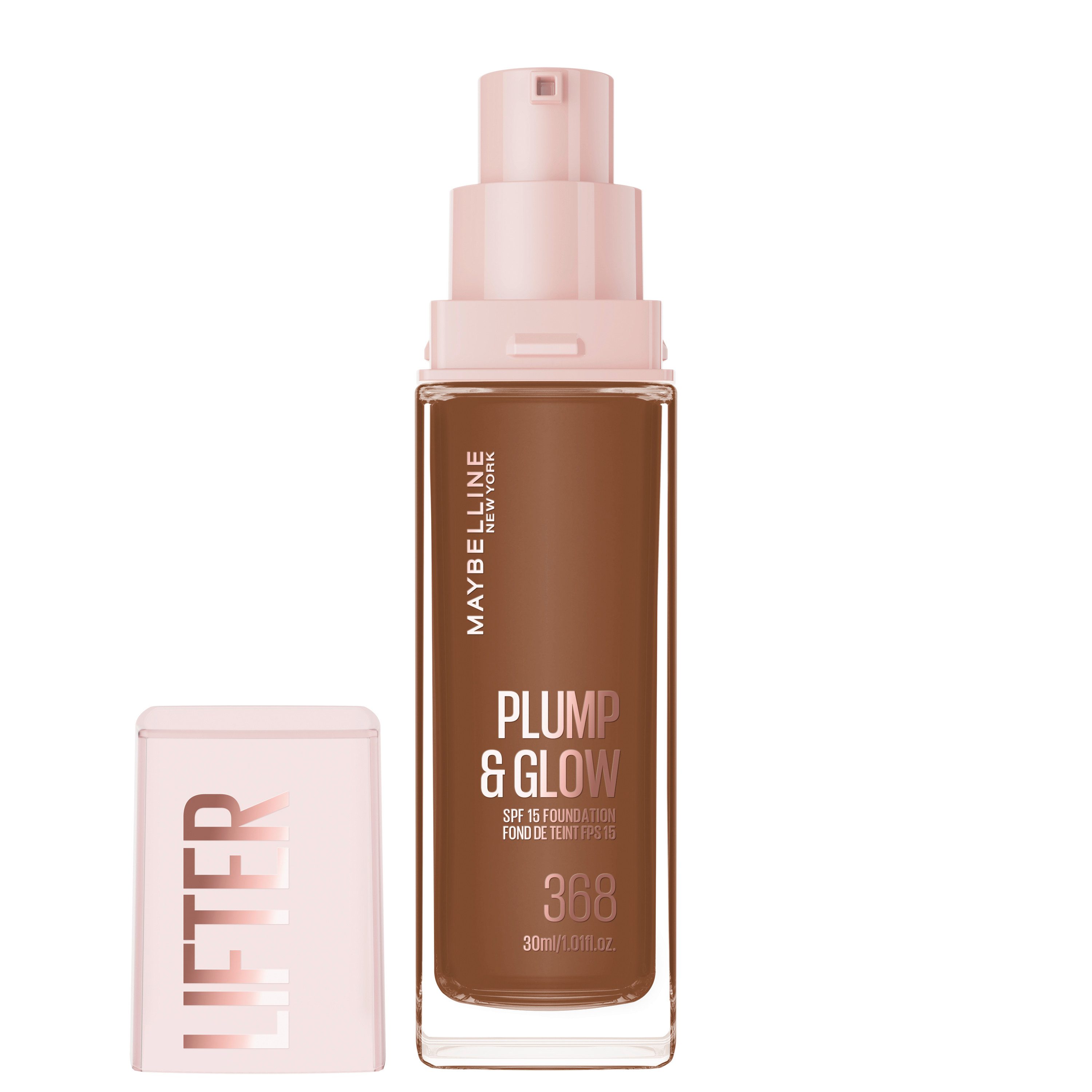 MAYBELLINE NEW YORK Foundation LIFTER PLUMP AND GLOW FOUNDATION, verleiht sofort einen strahlenden Glow