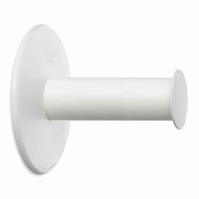 KOZIOL Toilettenpapierhalter Plug N Roll Recycled White, ohne Bohren