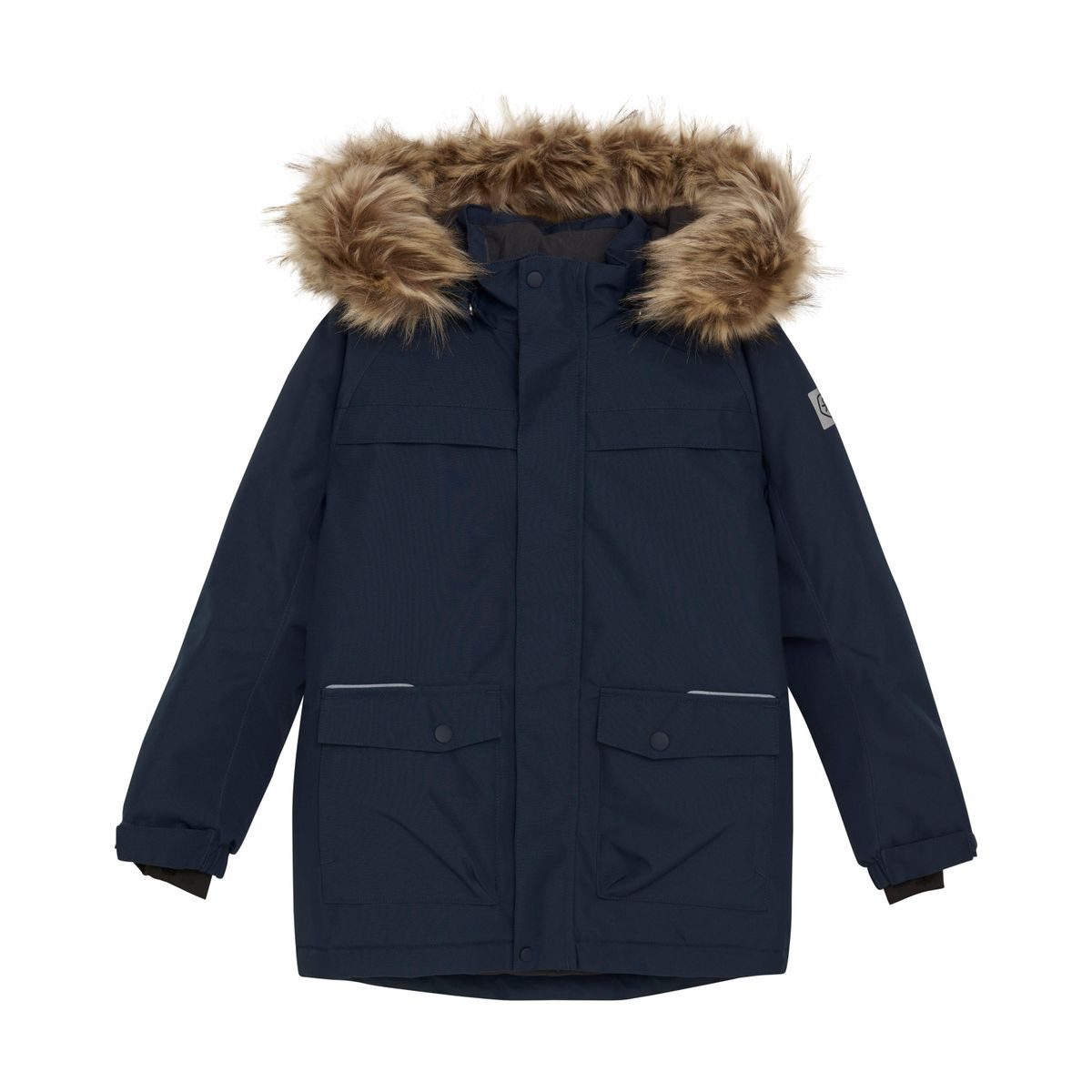 COLOR KIDS Funktionsparka Parka W. Fake Fur 742331 Warme, strapazierfähige Schneejacke für Jungen mit hoher