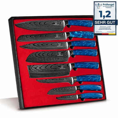 Küchenkompane Messer-Set Asiatisches Messerset Shiburu 8-teiliges Küchenmesser Set Premium (8-tlg)
