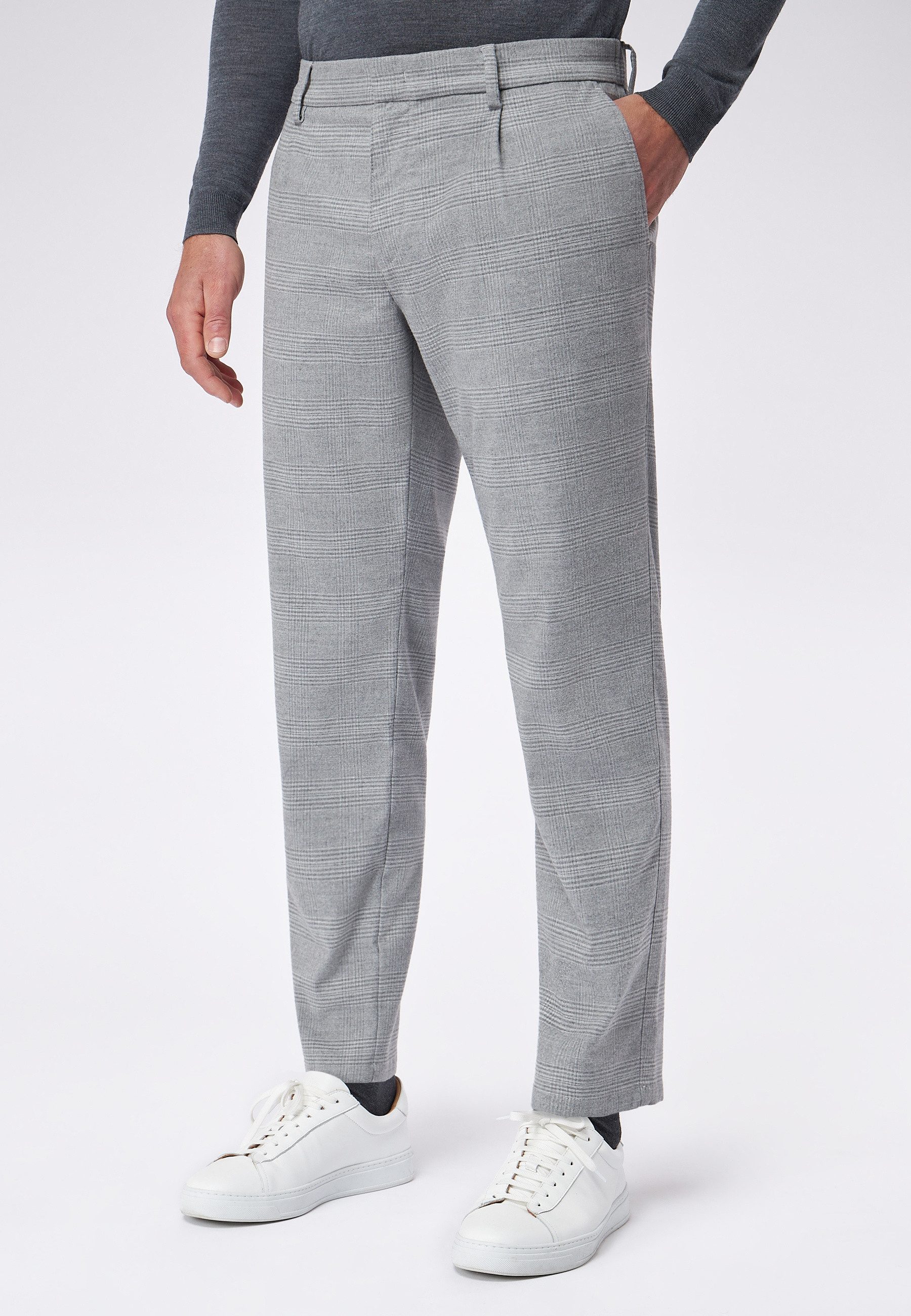 Roy Robson Stoffhose Mit Karomuster Und Bundfalte
