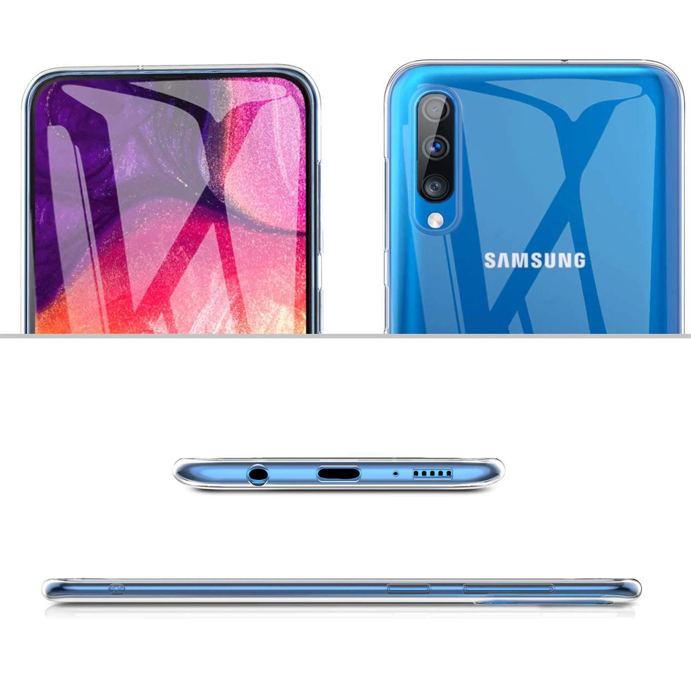 CoolGadget Handyhülle Silikon Handy Hülle Slim für Samsung Galaxy A50 / A30s 6,4 Zoll, dünne TPU Schutzhülle Case in transparent / durchsichtig – Bild 4 von 5
