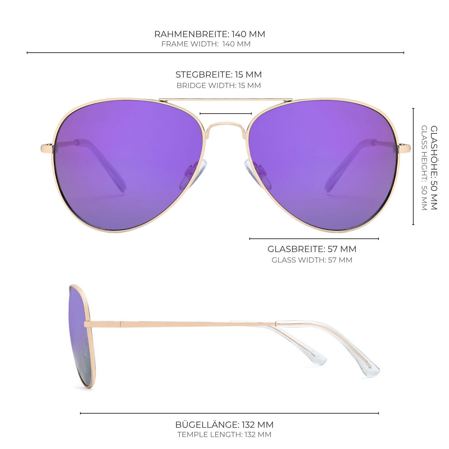 styleBREAKER Sonnenbrille Piloten Sonnenbrille (1-St) – Bild 4 von 5