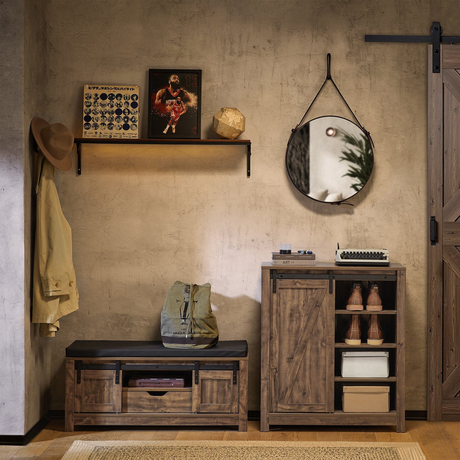 SoBuy Sideboard Kommode Schuhschrank Küchenschrank Flurschrank FSB59-N günstig online kaufen