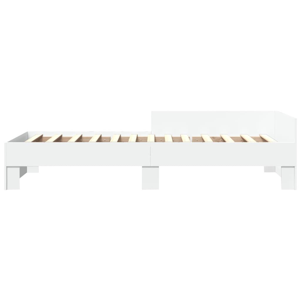 vidaXL Bett Bettgestell Weiß 90x200 cm Holzwerkstoff