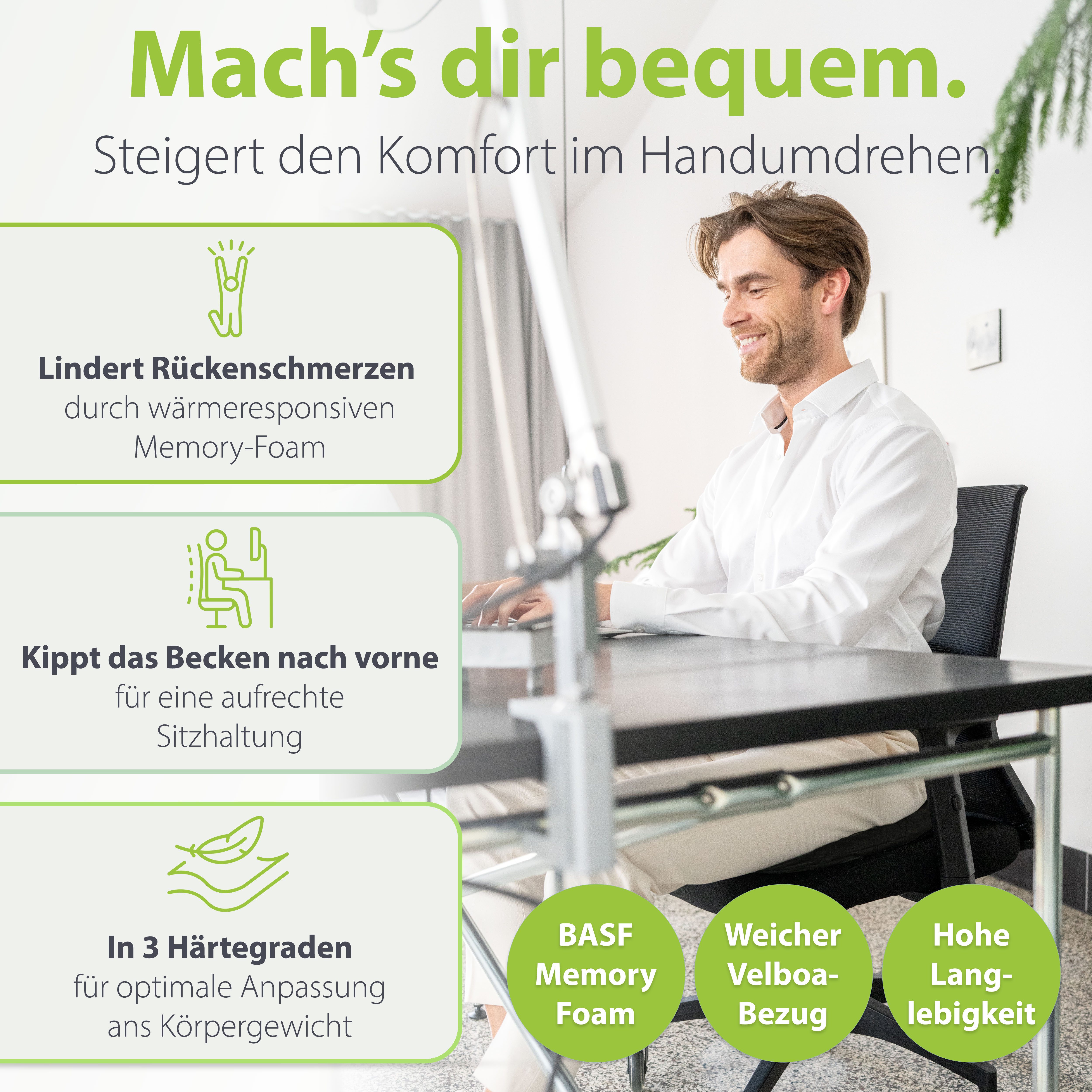 feela Sitzkissen Orthopädisches Keilkissen – fördert aufrechtes & gesundes günstig online kaufen