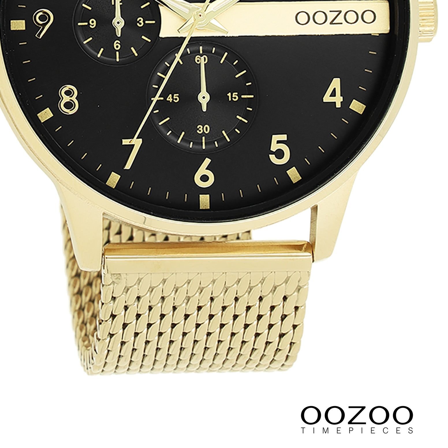 OOZOO Quarzuhr Oozoo Herren Armbanduhr Timepieces Analog, (Analoguhr), Herrenuhr rund, groß (ca. 45mm) Metallarmband, Fashion-Style