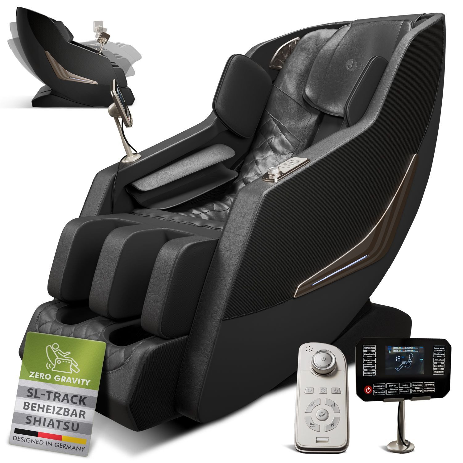 Juskys Massagesessel Paros, Ganzkörpermassage, SL-Track, Zero-Gravity, günstig online kaufen