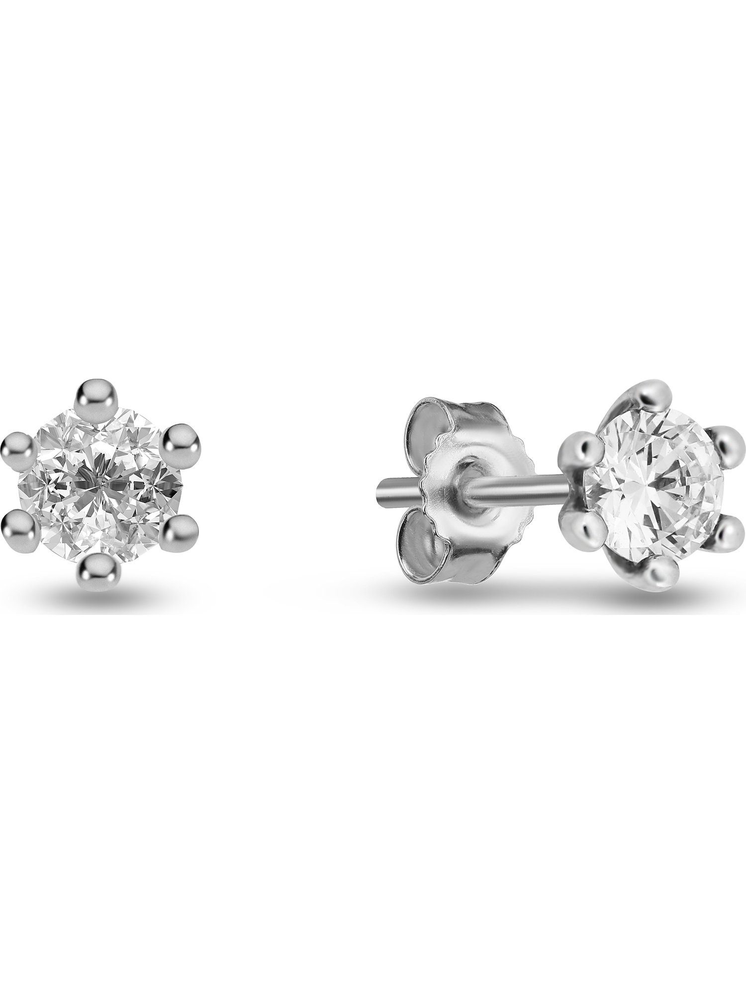 FAVS Paar Ohrstecker FAVS Unisex-Ohrstecker 925er Silber 2 Zirkonia