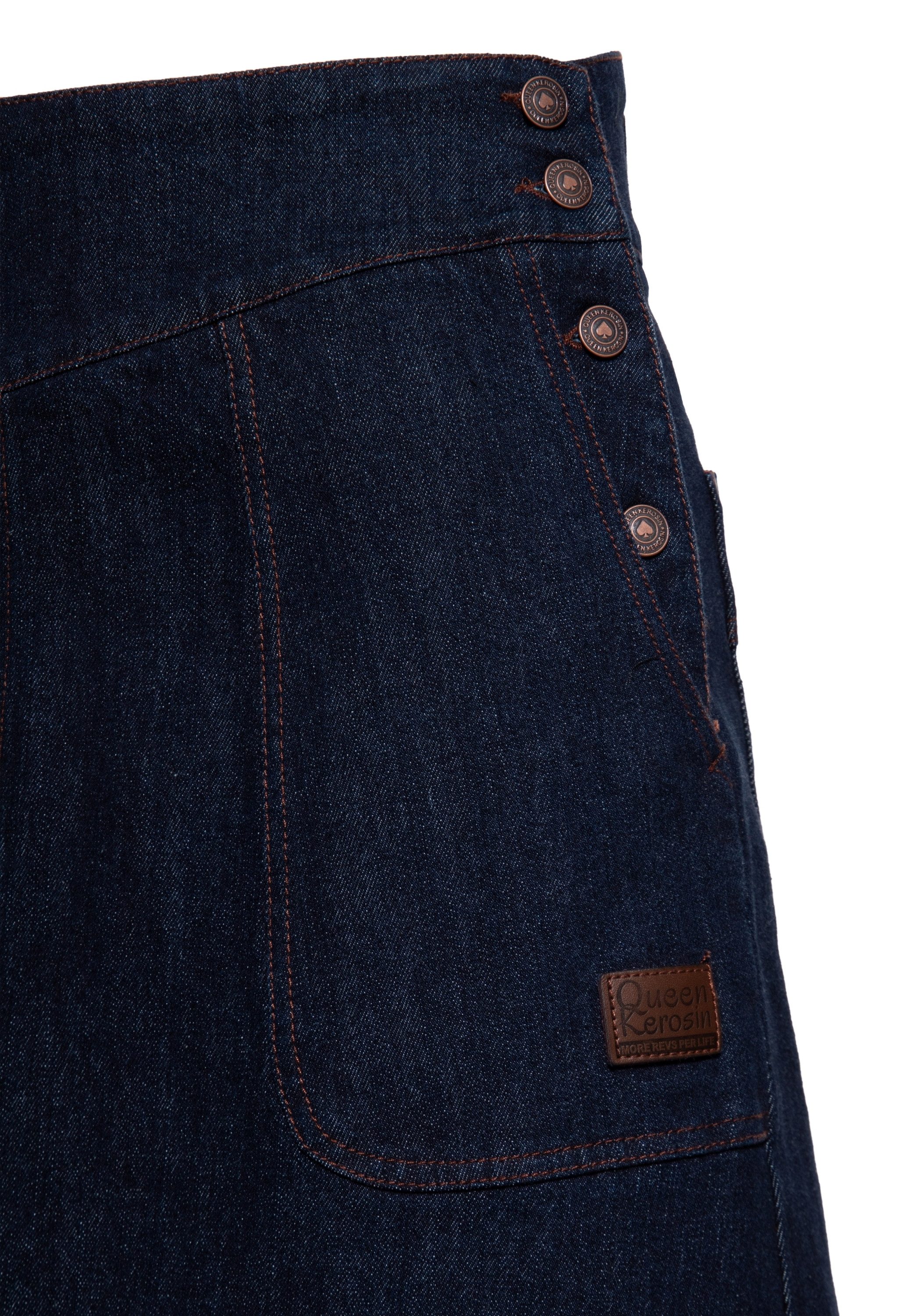 QueenKerosin Jeansrock Josie mit Cinch-Back