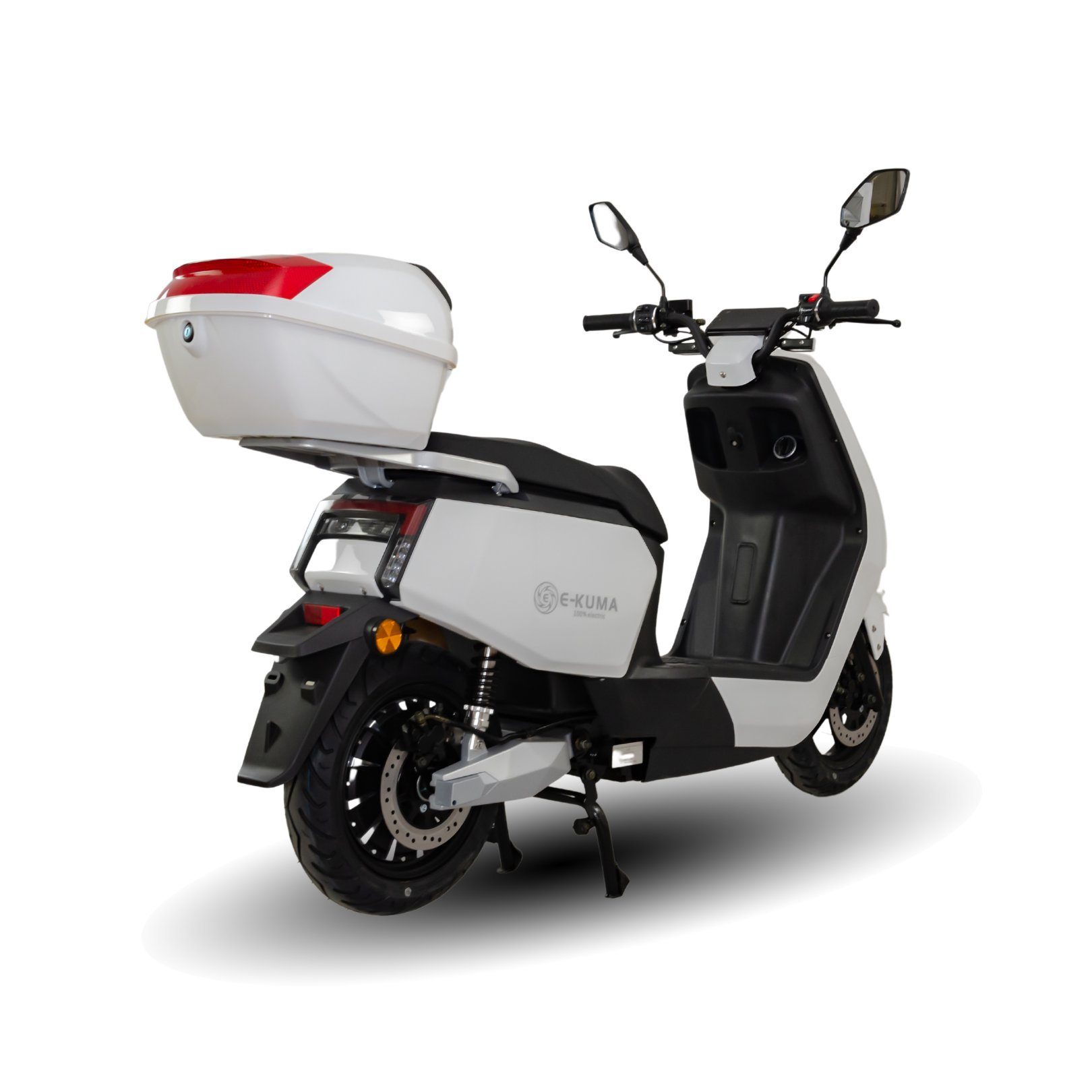 e-kuma E-Motorroller 1x inklusive Akku Topcase, Spirit, km/h, 3800 W, weiß inklusive 45 60V26 Ah