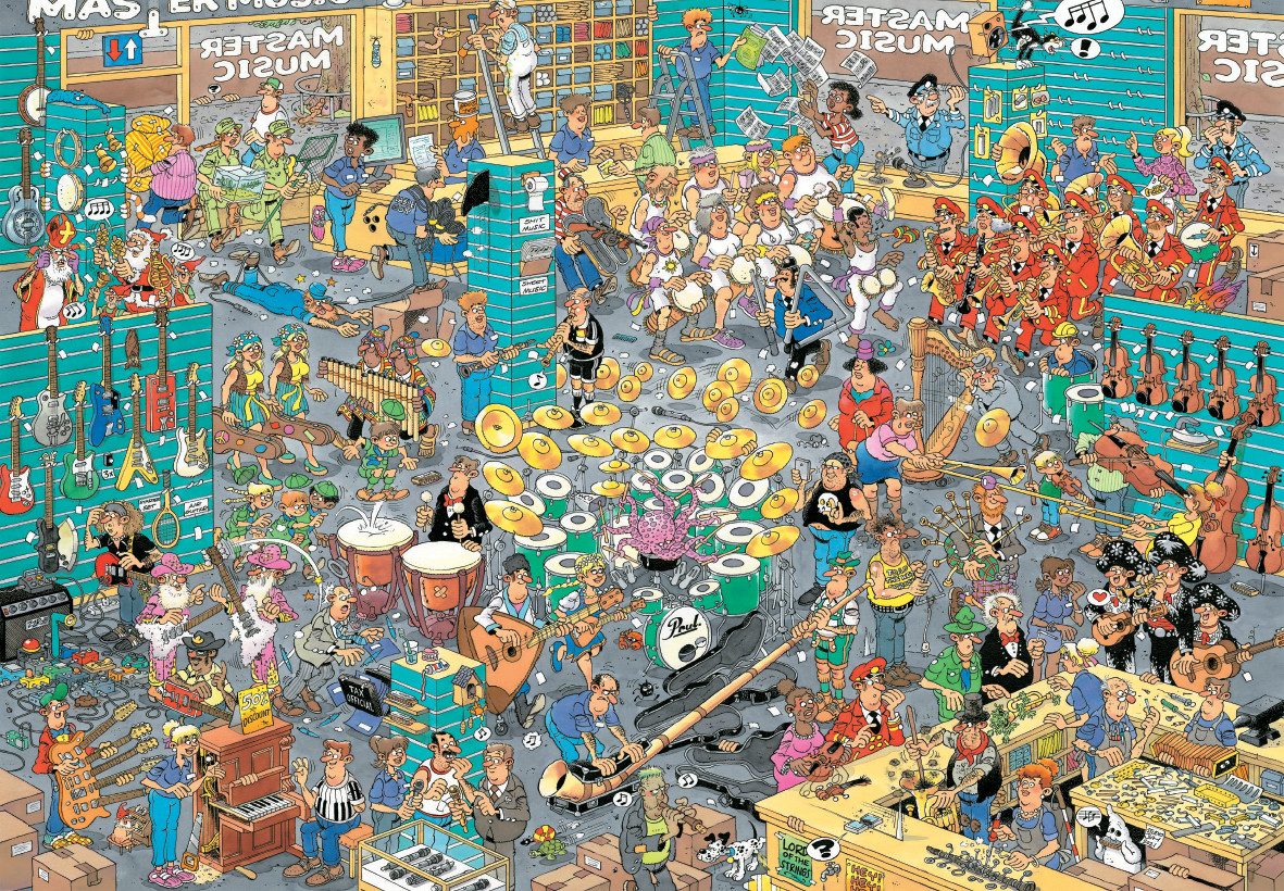 Jan van Haasteren Puzzle Jan van Haasteren Der Musikshop 5000 Teile Puzzle, 5000 Puzzleteile