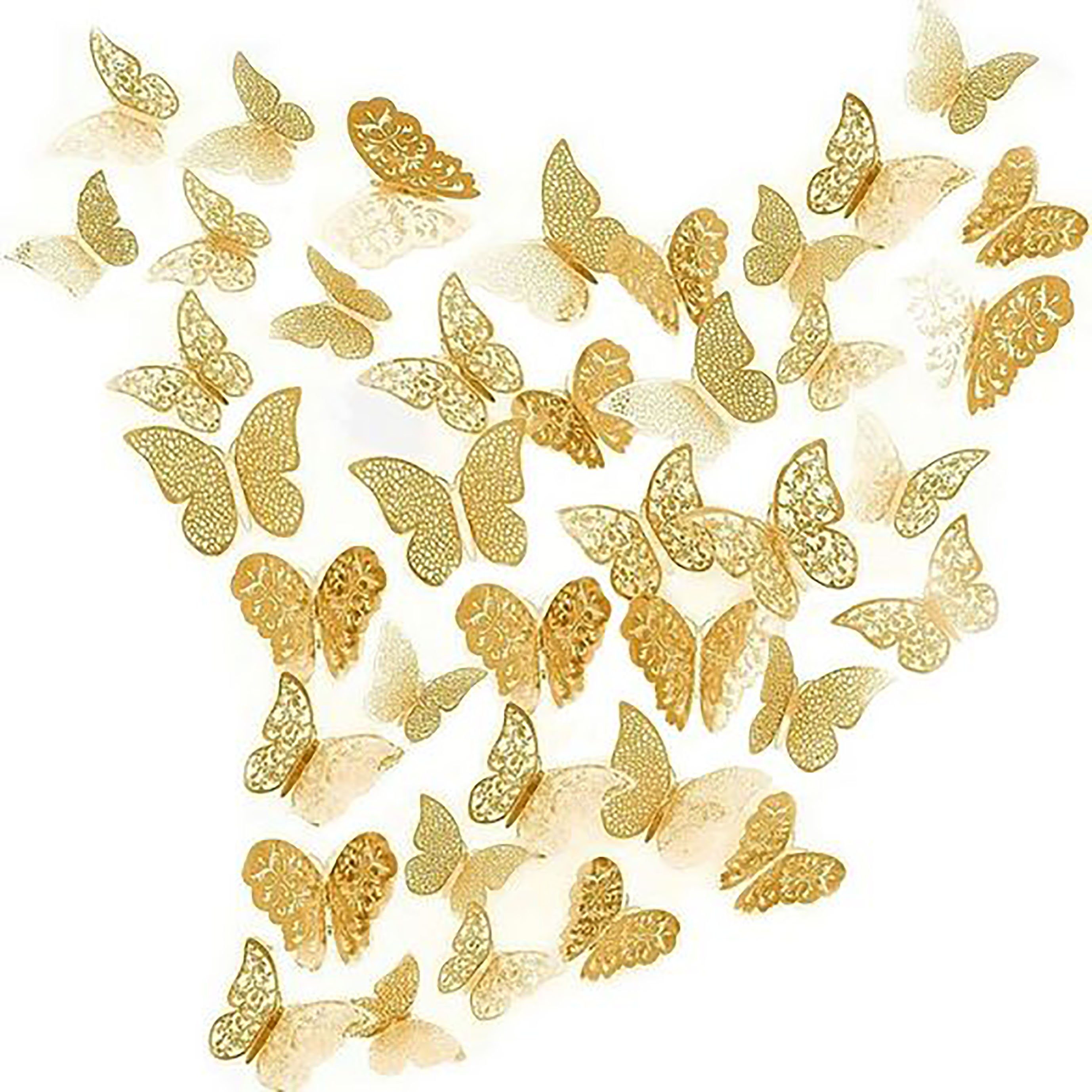 SRRINM Papierdekoration Wandaufkleber 3D Abziehbild Schmetterling Dekoration